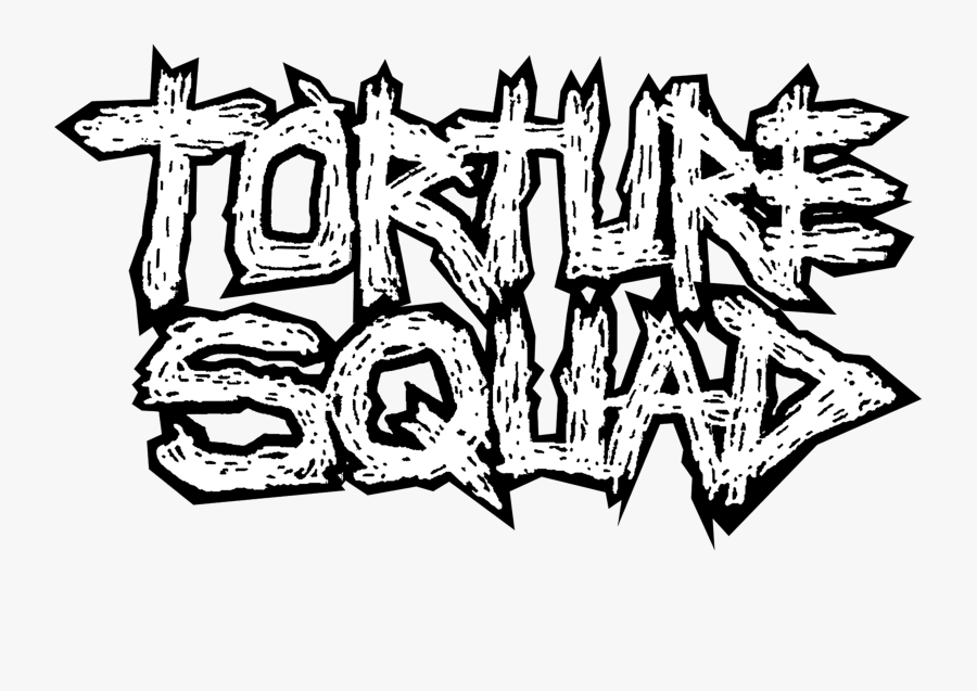 Font,text,line Art,black And Design,clip Art,style - Torture Squad Logo, Transparent Clipart