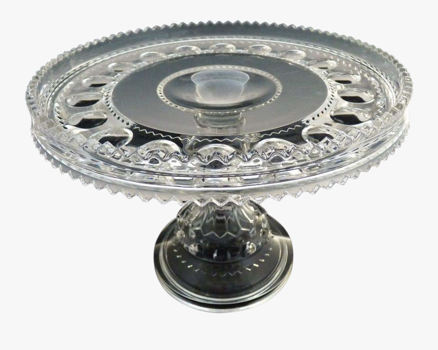 Antique Glass Pedestal Cake Stand Kings Crown Adams - Circle, Transparent Clipart