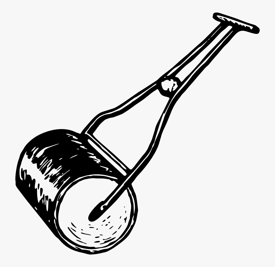 Monochrome Photography,line,black And White - Lawn Roller Clip Art, Transparent Clipart