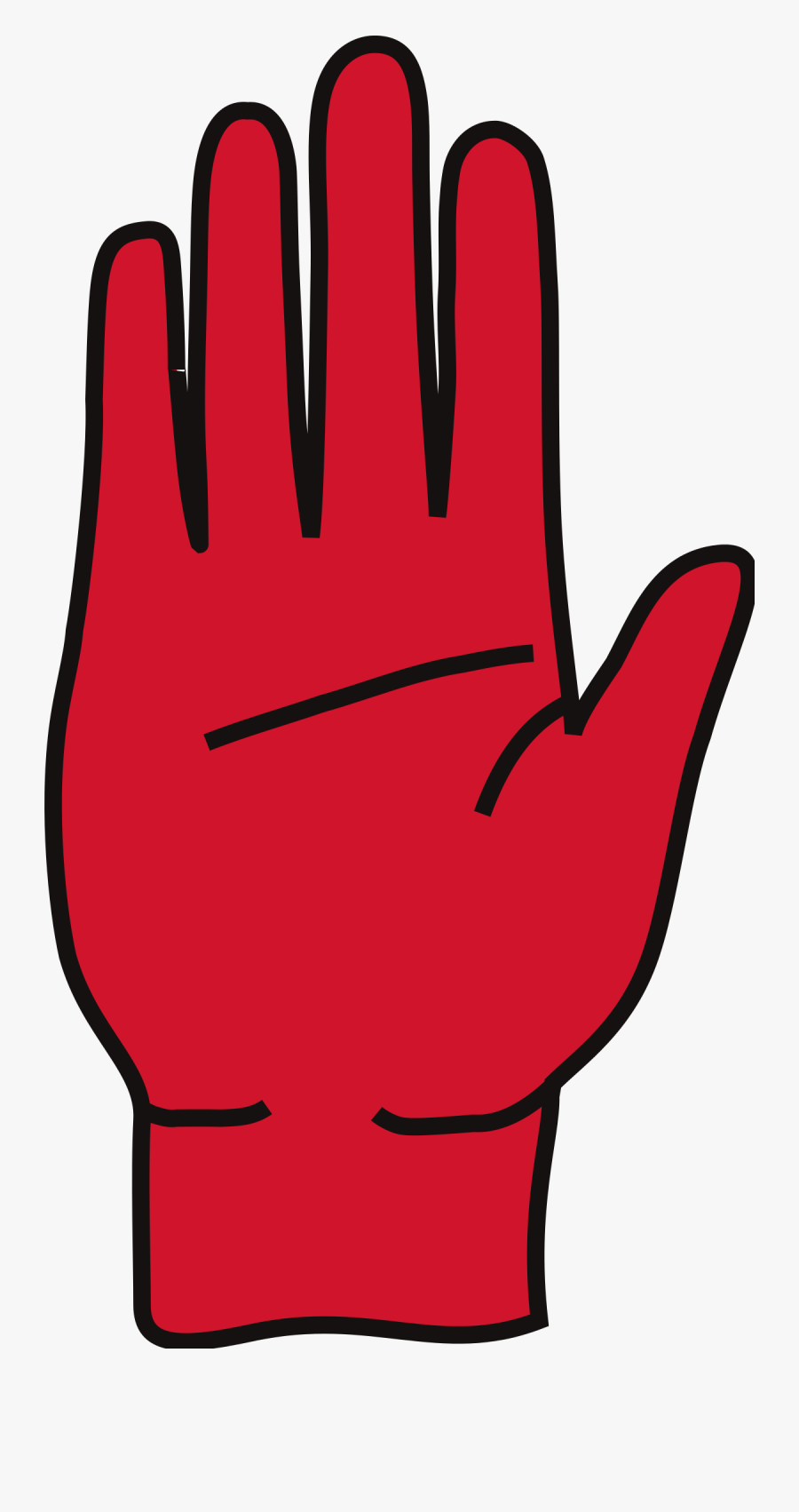 Red Hand Of Ulster Png, Transparent Clipart