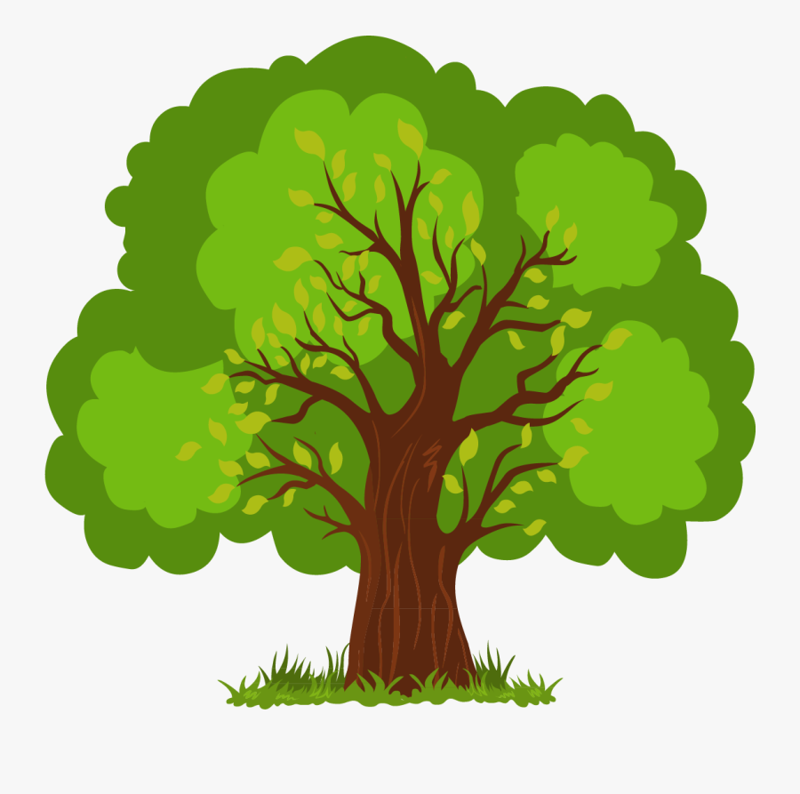 Euclidean Lush Vector Tree Hand-painted Png Free Photo - Clipart Vector Tree Png, Transparent Clipart
