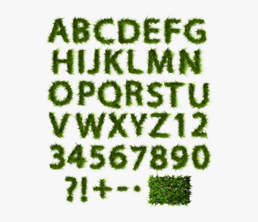 Letters Vector Grass - Grass Letters Font Ttf, Transparent Clipart