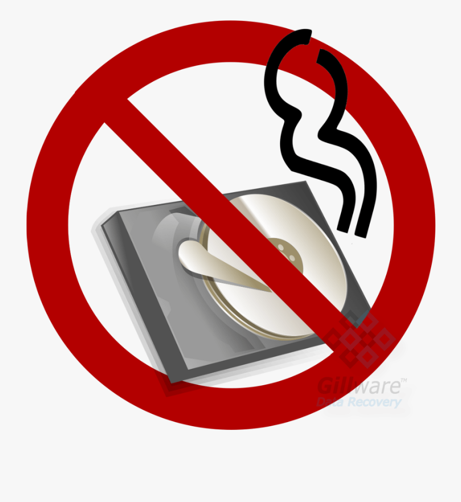 Smoking Hard Drive Gillware - Hard Disk Clipart, Transparent Clipart