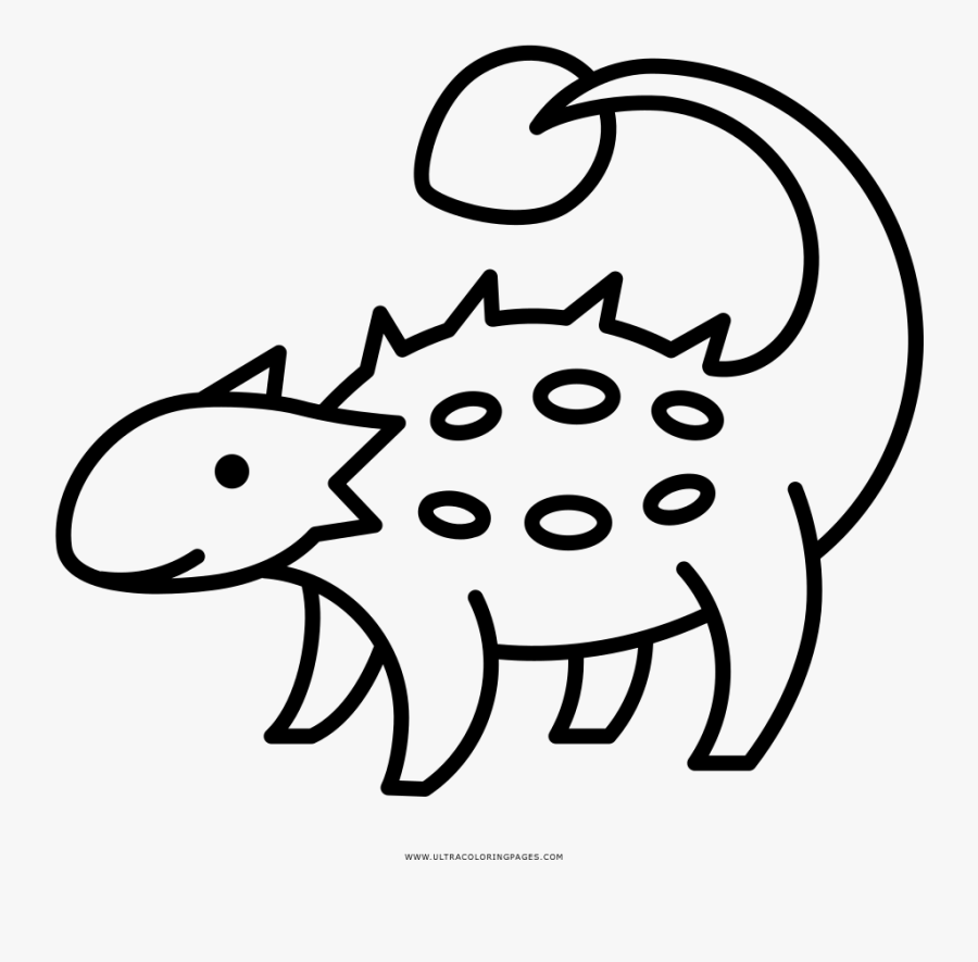 Clip Art Library Library Coloring Page Ultra Pages - Drawings Of Ankylosaurus Simple, Transparent Clipart