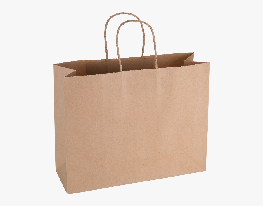 Transparent Brown Paper Bag Png - Wide Paper Bag, Transparent Clipart