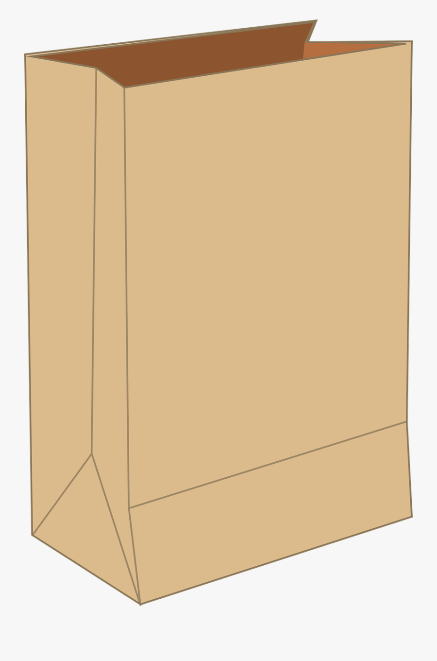 Transparent Brown Paper Png - Bolsa De Papel Vector Png, Transparent Clipart