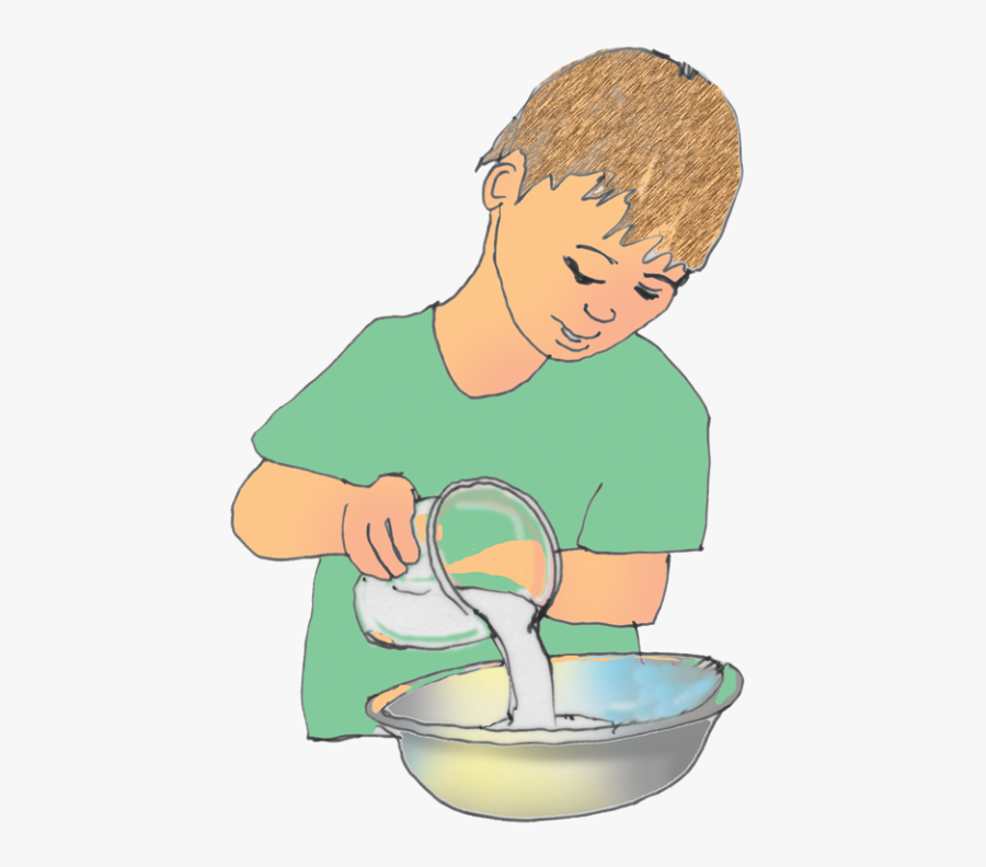 Clipart Of A Boy Measuring Water, Transparent Clipart