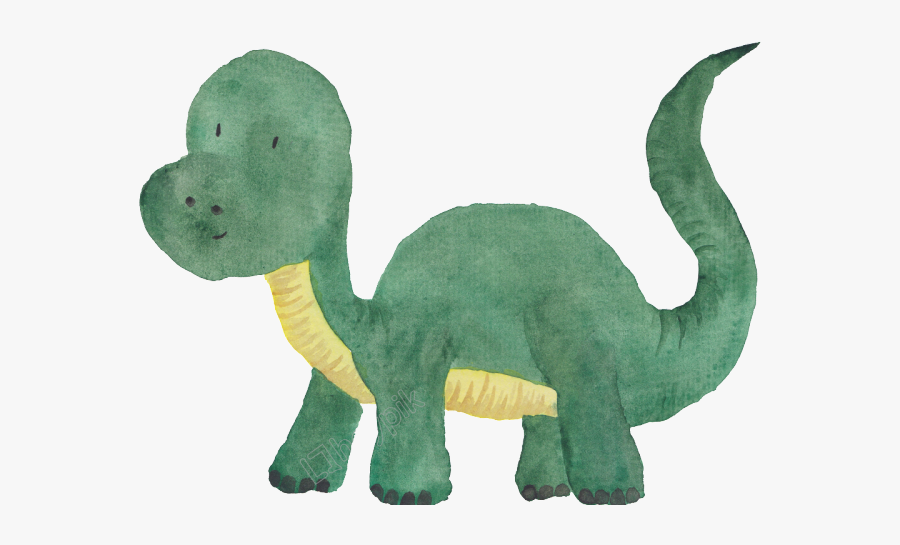 Watercolor Dino Free, Transparent Clipart
