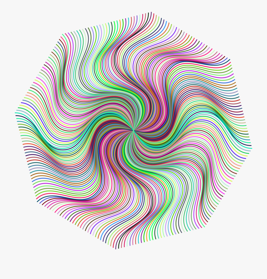 Prismatic Pinwheel Line Art No Background Clip Arts - Prismatic Abstract Line, Transparent Clipart