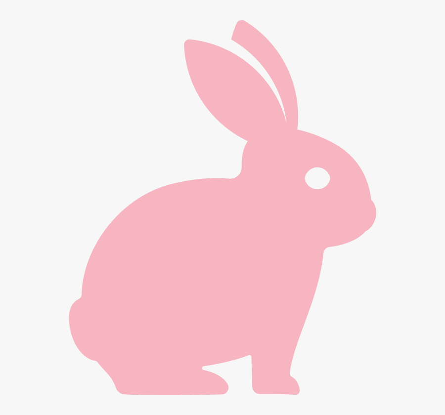 Easter Bunny Silhouette Clip Art - Pink Bunny Silhouette Transparent, Transparent Clipart
