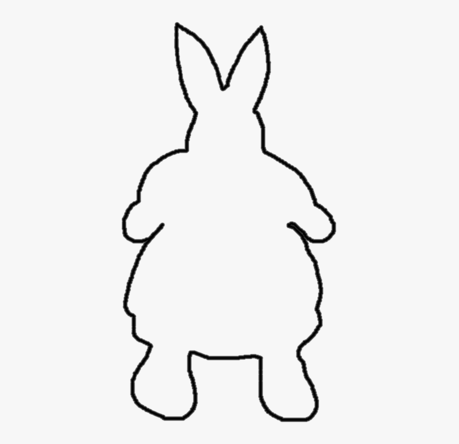 Clip Art Free Saw Bunnies Easter - Line Art, Transparent Clipart