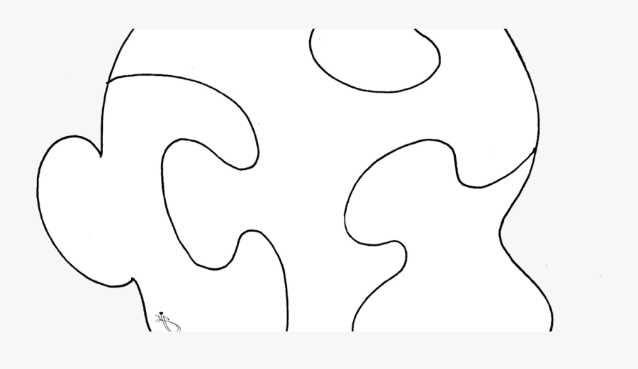 Bunny Puzzle Card Template, Transparent Clipart