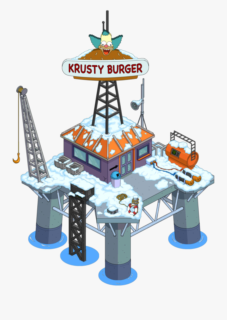 Krusty Burger Oil Rig - Simpsons Krusty Burger, Transparent Clipart