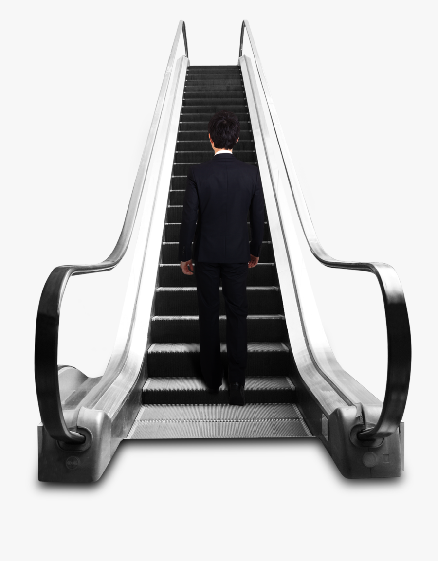 Man On Escalator Png Image - Escada Rolante Png, Transparent Clipart
