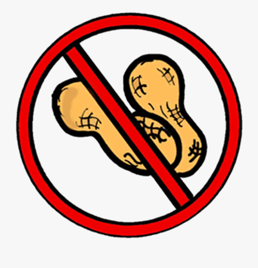 No Peanut Butter Sign, Transparent Clipart