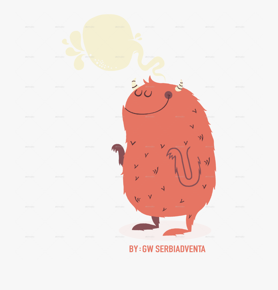 Clip Art Monster By Gwserbiadventa Graphicriver - Cute Illustrations Png, Transparent Clipart