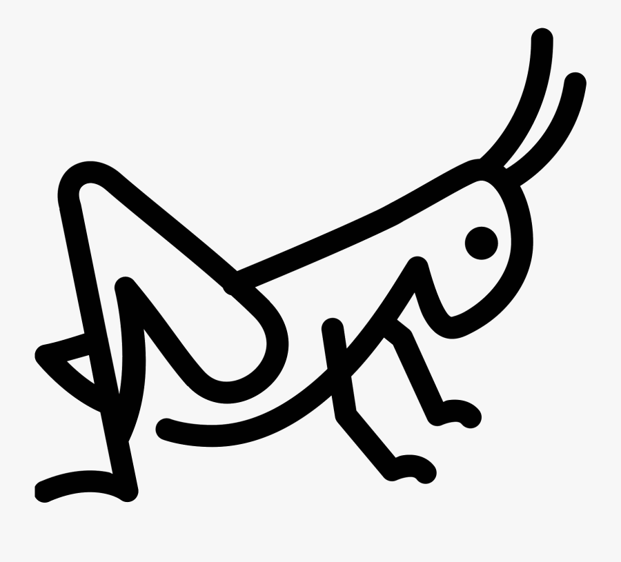 This Icon Represents A Grasshopper - Grasshopper Icon, Transparent Clipart