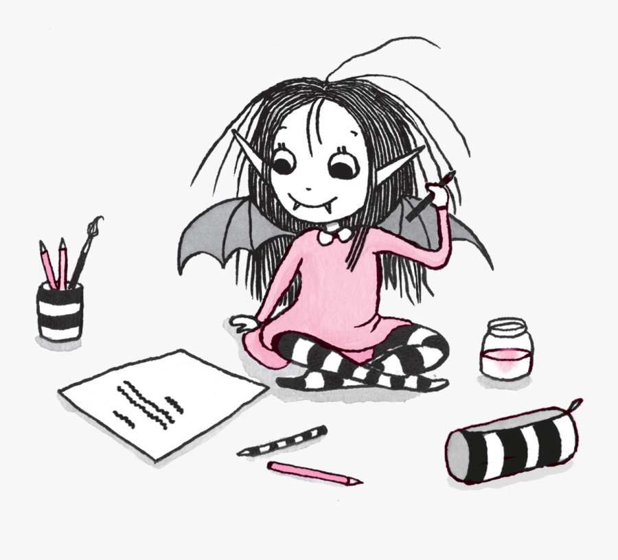 Drawing Writing Girl - Изадора Мун, Transparent Clipart