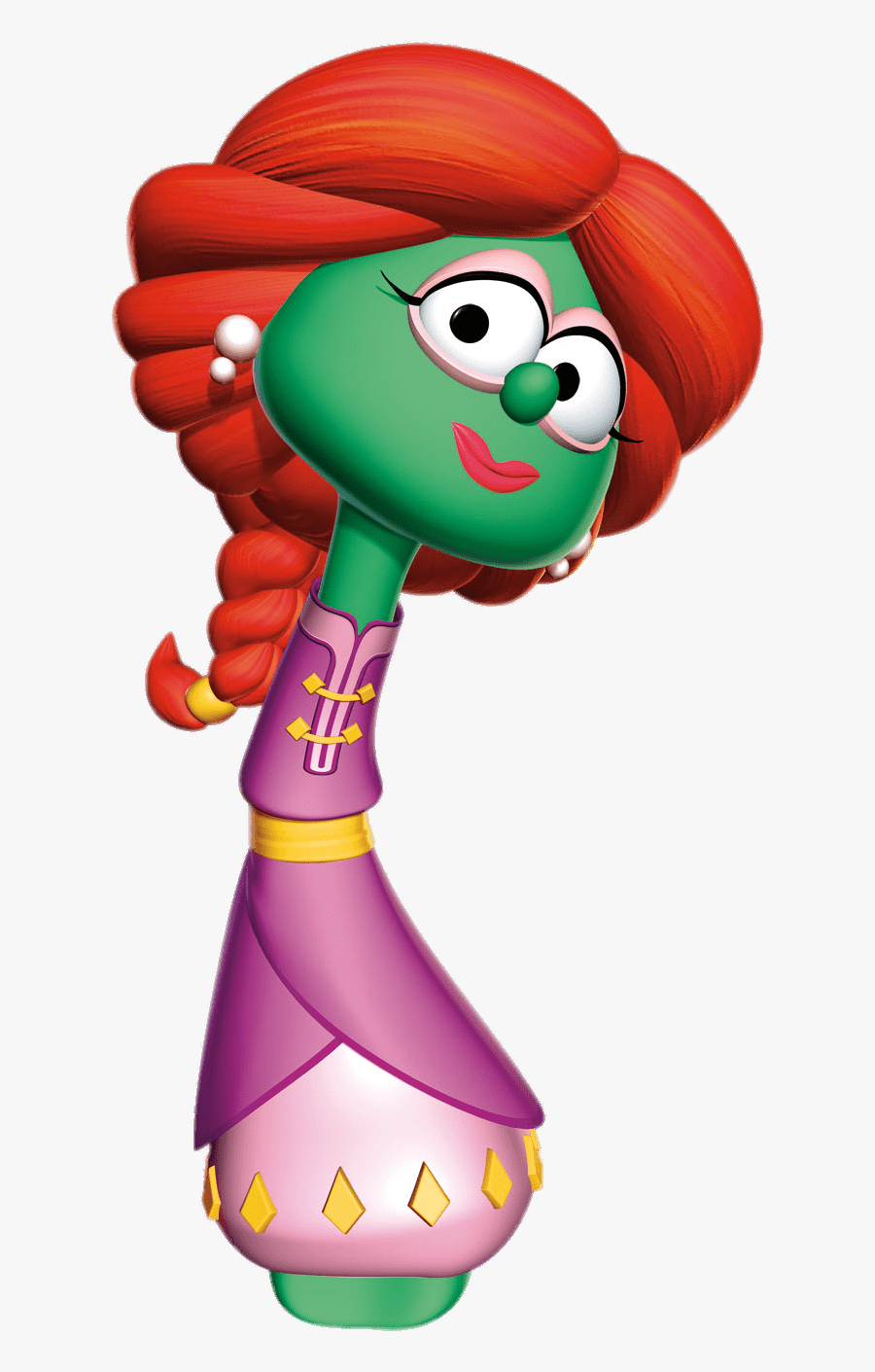Petunia Rhubarb Oriental Outfit - Veggietales Petunia Rhubarb, Transparent Clipart