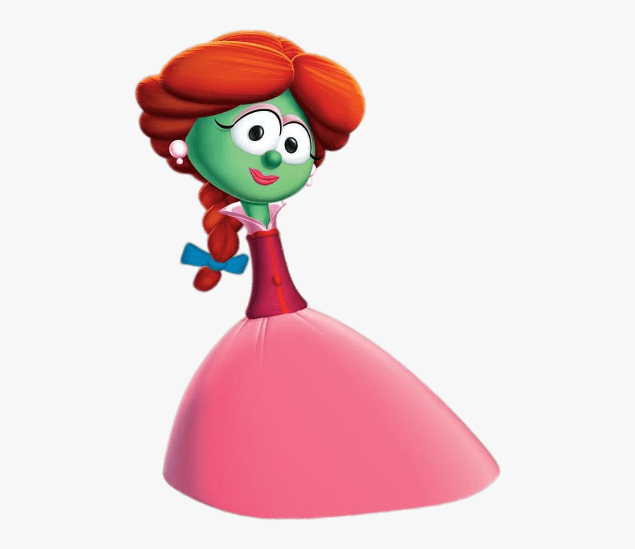 Petunia Rhubarb Pink Dress - Princess Veggietales, Transparent Clipart