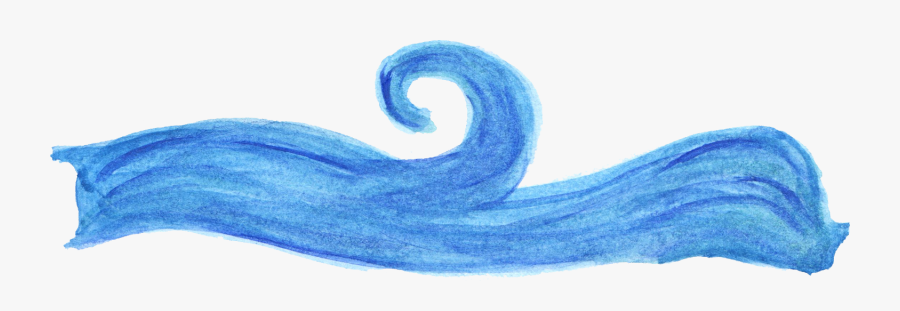 Clip Art Watercolor Png Transparent - Blue Ocean Waves Png, Transparent Clipart