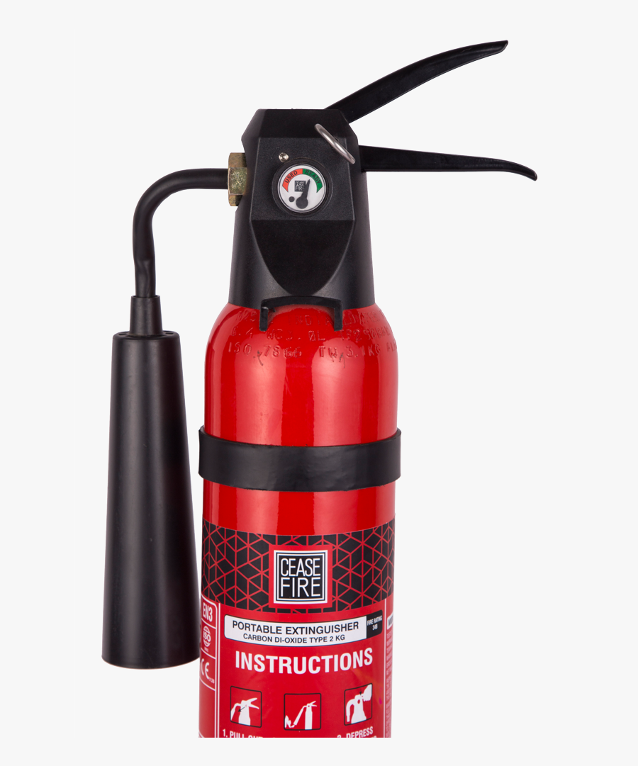 Ceasefire Co2 Type Fire Extinguisher, Transparent Clipart