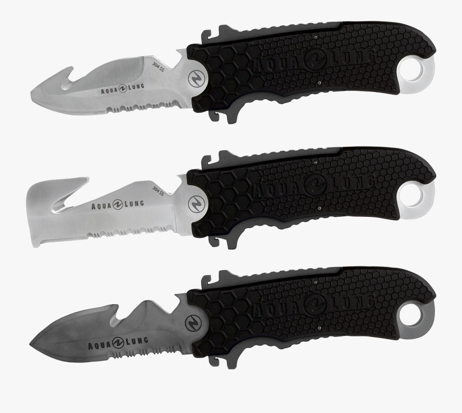 Transparent Knives Png - Aqualung Squeeze Lock Knife, Transparent Clipart