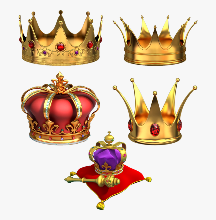 Red Gold King Crown, Transparent Clipart