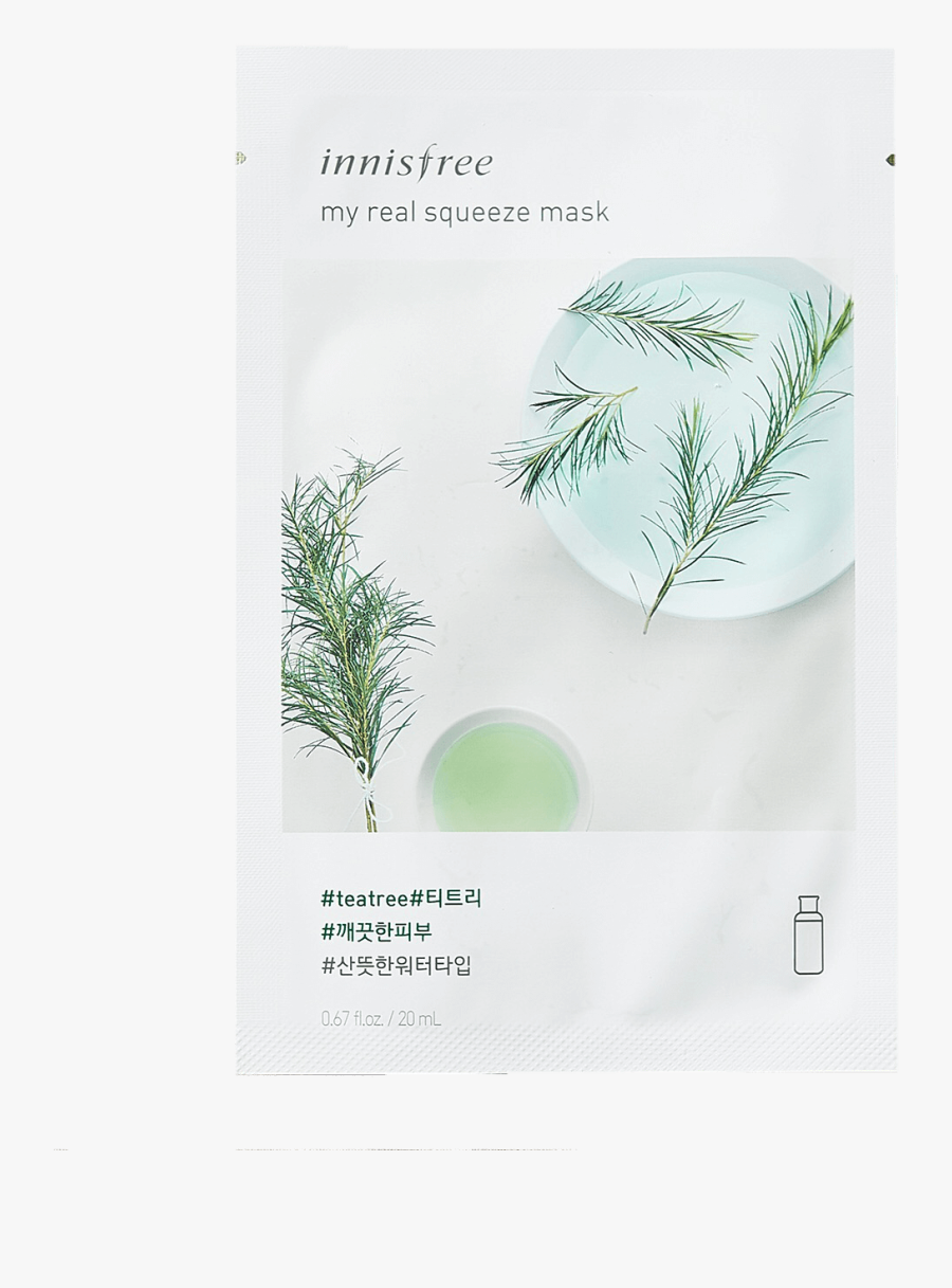 Innisfree My Real Squeeze Tea Tree - Innisfree Sheet Mask Tea Tree, Transparent Clipart