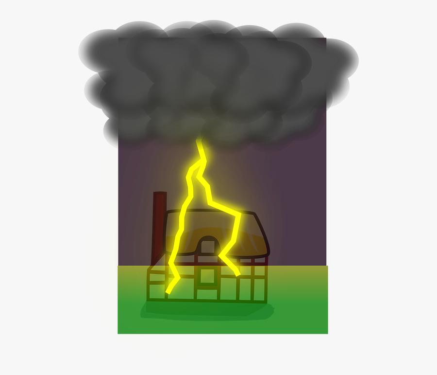 Lightning House Clipart, Transparent Clipart