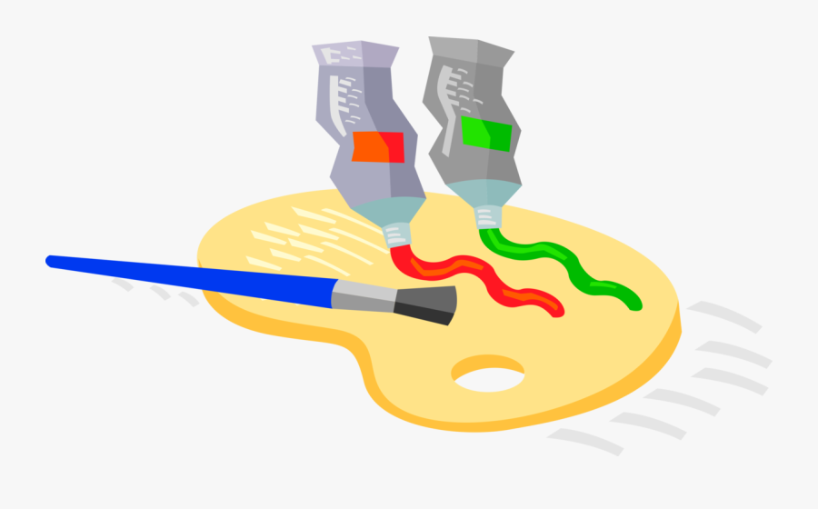 Palette Vector Paintbrush - Tinta E Pincel Png, Transparent Clipart
