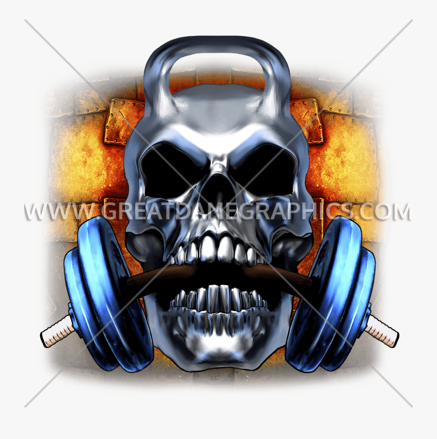 Kettle Bell Chew Production - Skull, Transparent Clipart