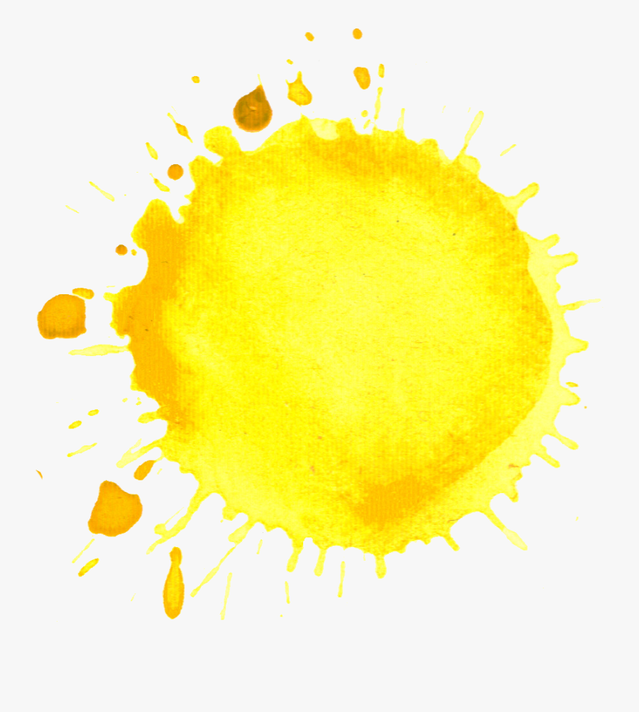 Watercolor Yellow Splash Png, Transparent Clipart