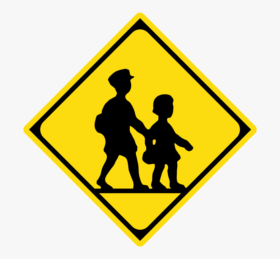 For A Start, We"re Reducing The Speed Limit To 40 Km/h - Pedestrian Crossing Sign Clip Art, Transparent Clipart