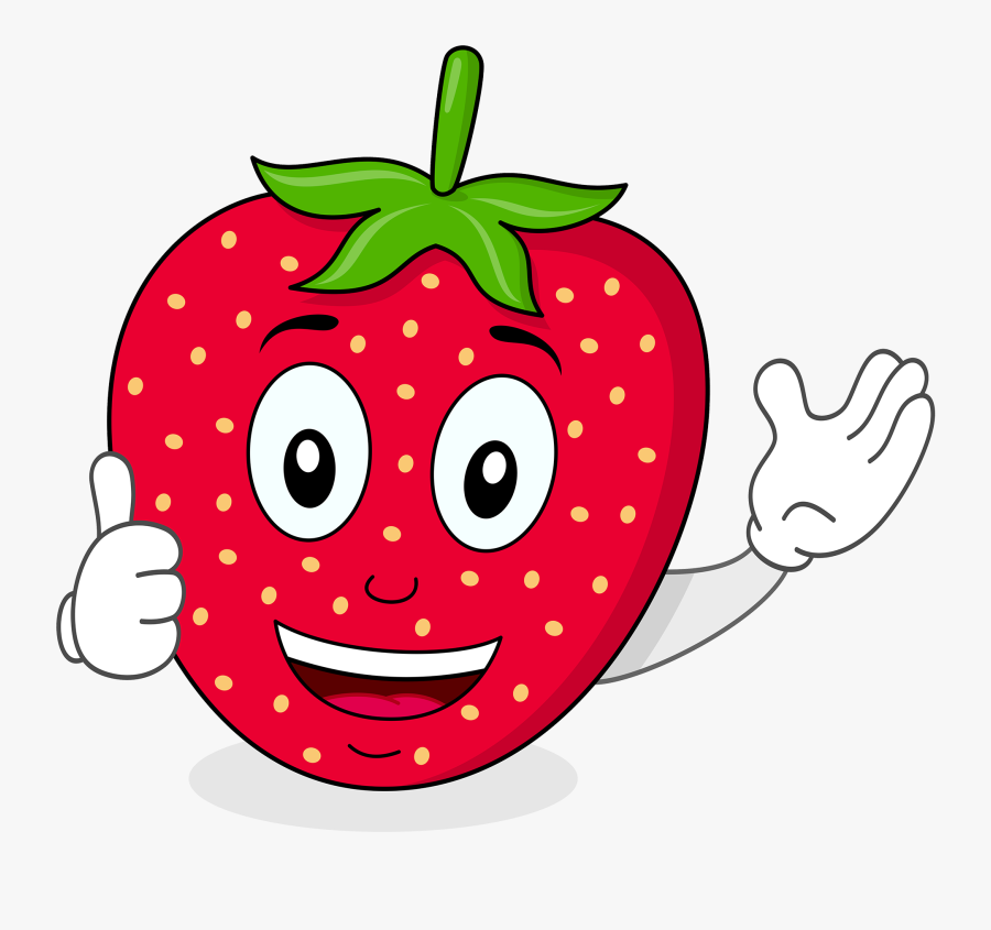 Vector Download Funtime Fruits Tasty Snacks For Kids - Happy Strawberry Png Vector, Transparent Clipart