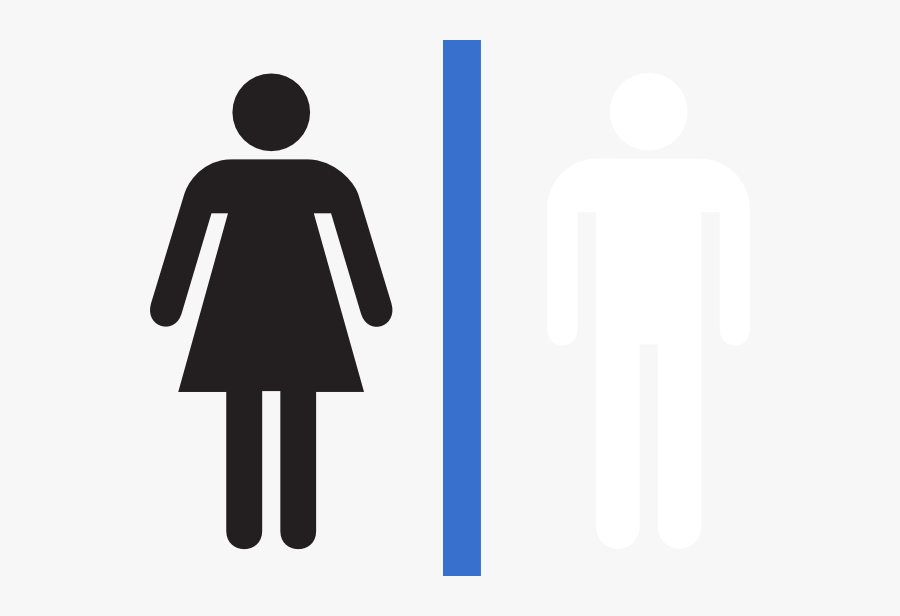 Men Women Bathroom Symbol, Transparent Clipart