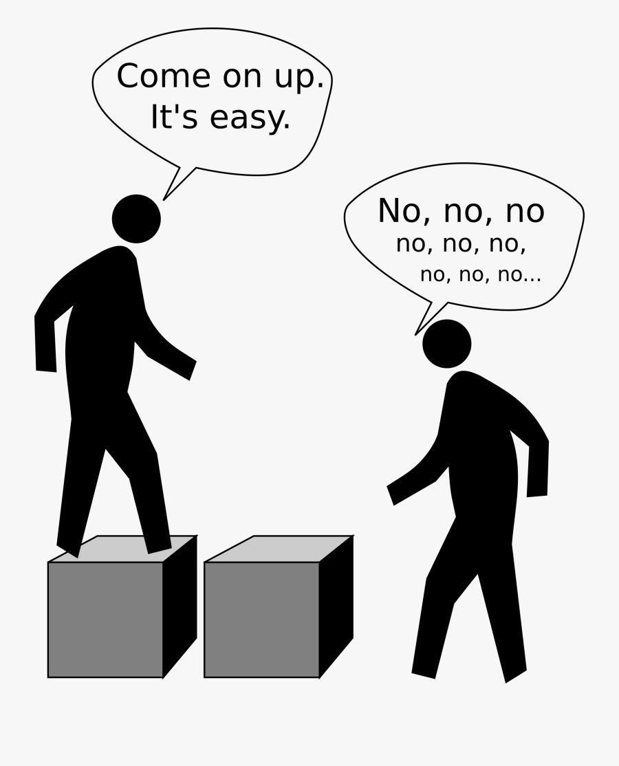 Pedestrian Acrophobia Clip Arts - Acrophobia Black And White, Transparent Clipart