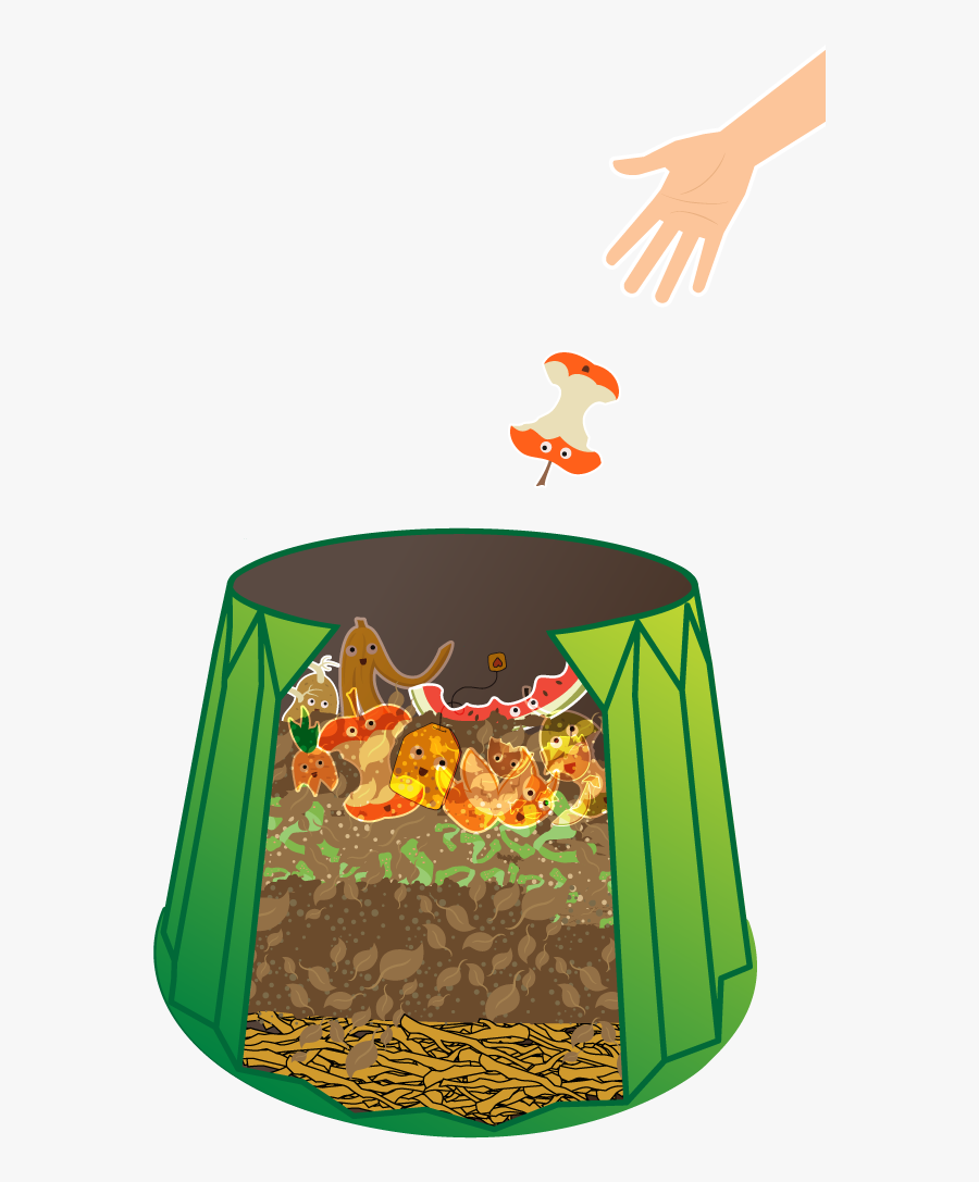 Feeding Compost Bin - Cartoon, Transparent Clipart