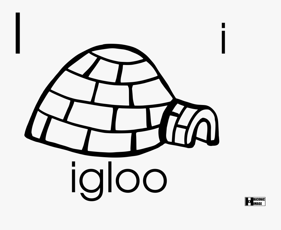 Short Clipart Vowel Sounds - Vowel I For Igloo, Transparent Clipart