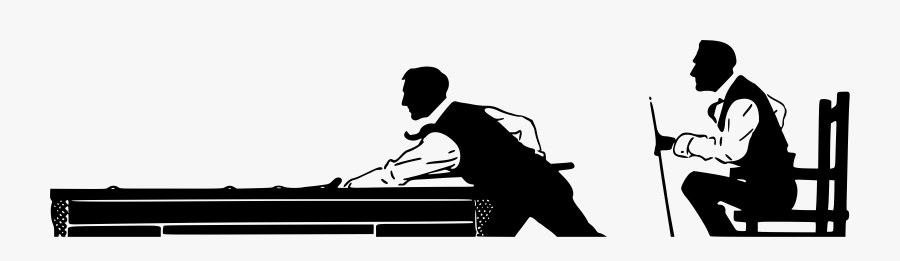 Billiards Clipart Silhouette - Sitting, Transparent Clipart