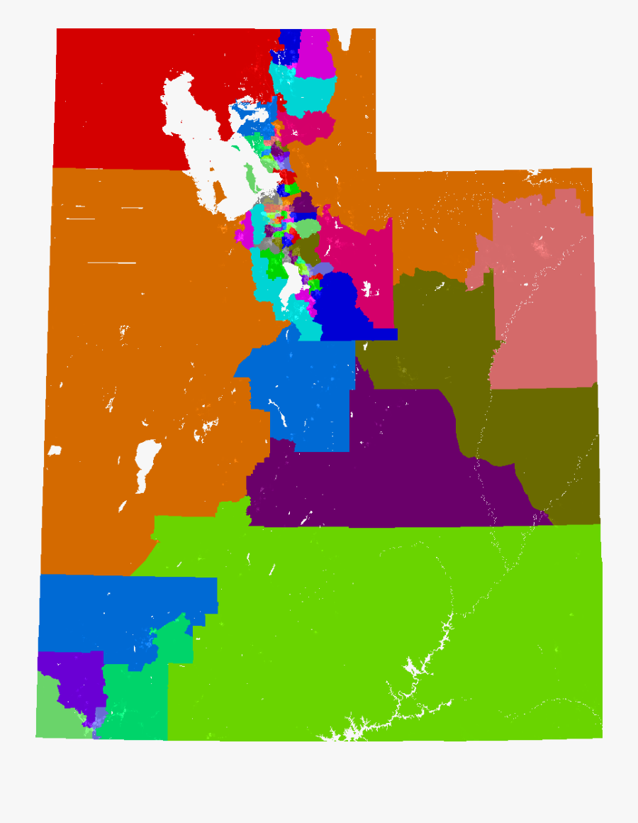 Transparent Utah Clipart - Utah Congressional House Districts, Transparent Clipart