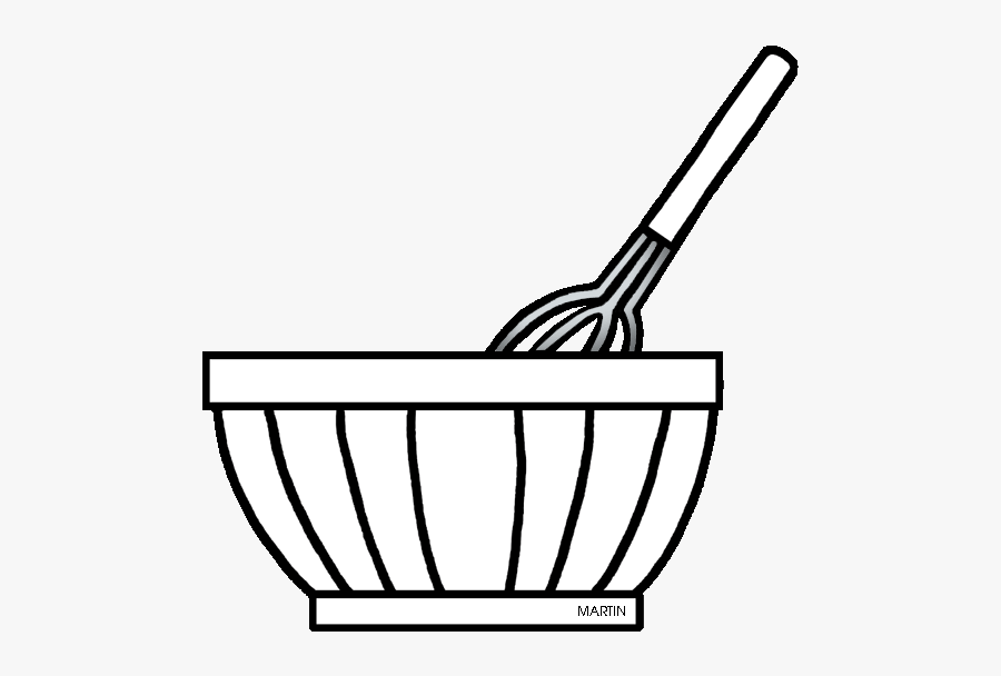 Cooking Utensil Clipart Black And White - Mixing Bowl Clipart Black And White, Transparent Clipart
