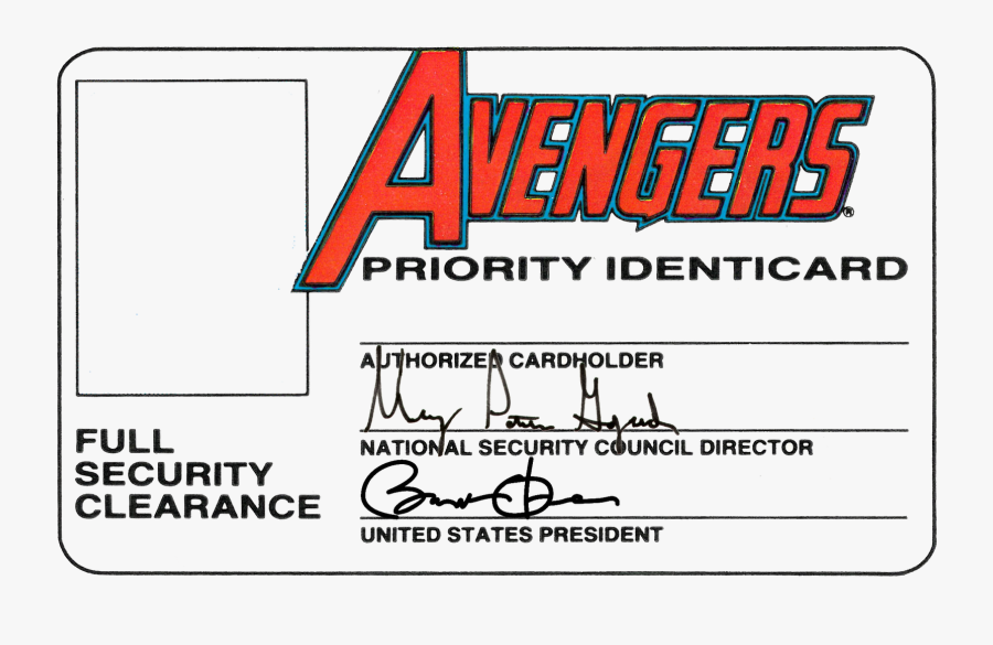 Clip Art Identification Card Templates - Avengers Vol. 1, No. 223 [marvel Legends Reprint], Transparent Clipart