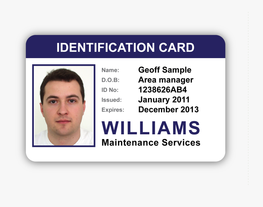 Clip Art Employee Id Card Templates - Free Id Card Uk, Transparent Clipart