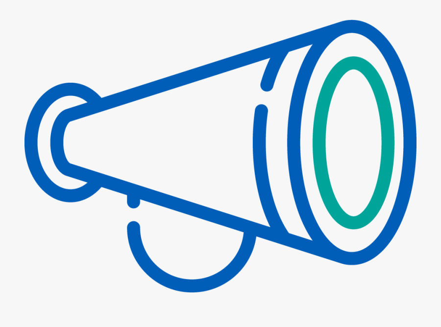 Megaphone Icon - Megaphone Clipart Png In Ps With Blue, Transparent Clipart