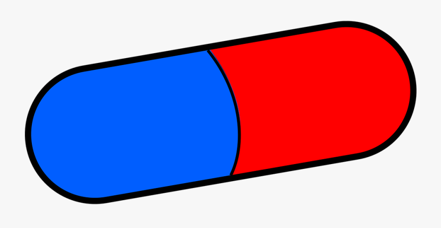 Red And Blue Pill Png, Transparent Clipart