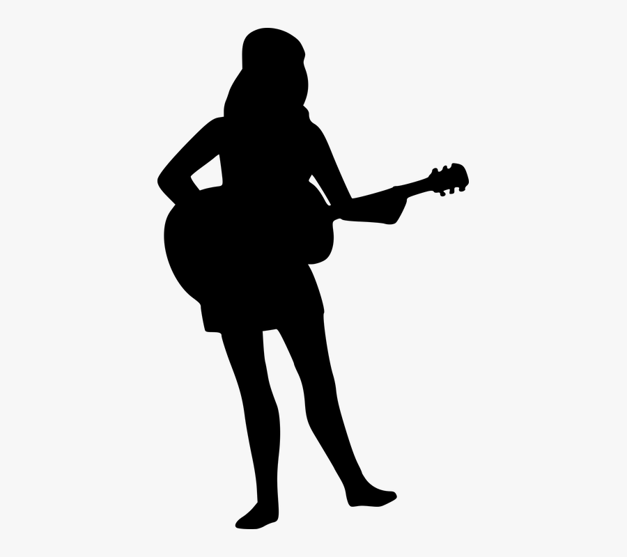 Comfortable Clean Studio, No Adjacent Practice Rooms - Silhouette Guitarist, Transparent Clipart