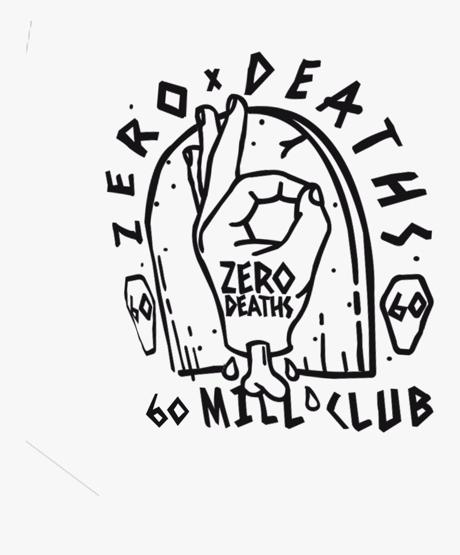 Pewdiepie 60 Mill Logo Png - Pewdiepie Zero Deaths Merch, Transparent Clipart
