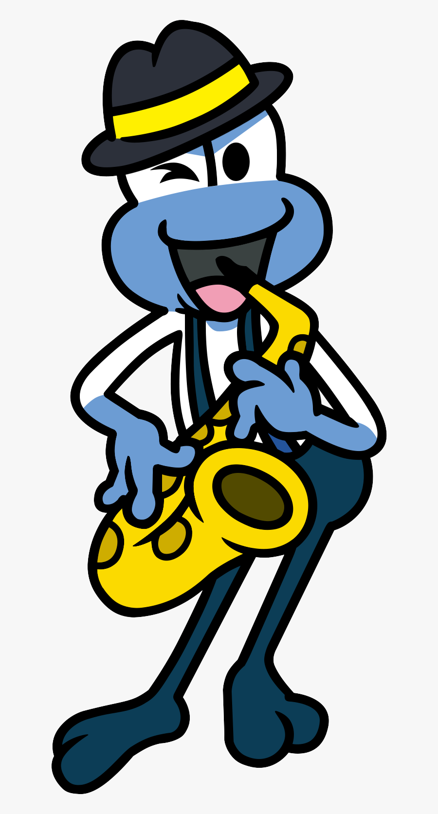 Blue Frogette Sax - Jumpin Jazz Rhythm Heaven, Transparent Clipart