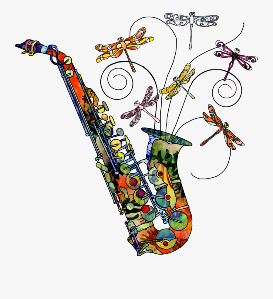 Art Painted Sax Google - Happy Birthday Saxophone Player, Transparent Clipart